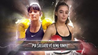 Alma Juniku Vs Pia Salgado  Undisputed Thai Boxing [upl. by Delcina]