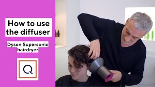 Using the diffuser  Dyson Supersonic hairdryer  QVCUK [upl. by Eidolem]