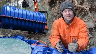 Underground POTABLE WATER STORAGE TANKS  Our Off Grid Water System [upl. by Annuahs]