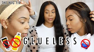 HOW TO 100 GLUESS WIG  AVOID your wig slipping amp damaging hairline  Wig Fix by The Renatural [upl. by Kliber]