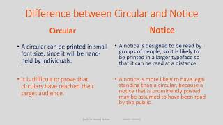 Notice Circular Memo Agenda Minutes [upl. by Karissa]