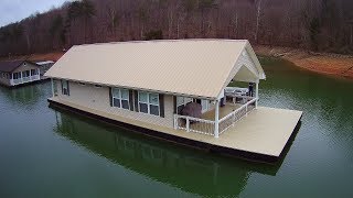 22 x 48 Floating Cabin Approx 1058sqft  3 Bedroom2 Bath For Sale ON Norris Lake TN  SOLD [upl. by Ahcropal101]