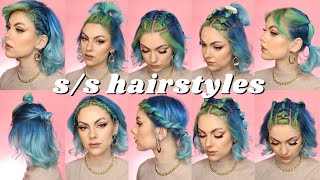 10 EASY HAIRSTYLES FOR SHORT HAIR for Spring Summer 2021 [upl. by Alamaj]