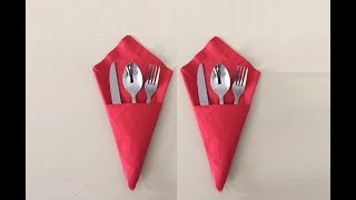 DIY Easy Napkin Folding by MadeByFate 6 [upl. by Hedwiga]