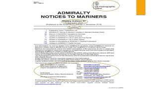 How to use Admiralty Notices to Mariners Part 1  Structure [upl. by Gausman601]