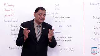 Class 9  Chemistry  Chapter 1  Lecture 7  Empirical amp Molecular Formulas  Allied Schools [upl. by Lerred]