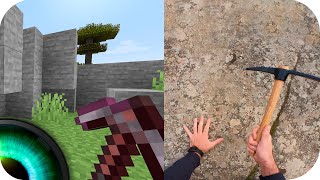 ⛏ MINECRAFT vs VIDA REAL ❤  Insta360 GO 2 [upl. by Corrina]