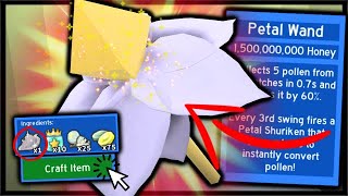 CRAFTING NEW PETAL WAND COLLECTOR amp SPIRIT PETAL REWARD  Roblox Bee Swarm Simulator [upl. by Atiran]