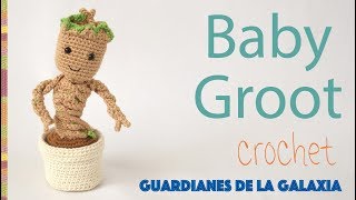 Baby Groot en macetero amigurumi crochet  Tejiendo Perú [upl. by Acirederf]