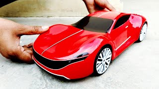 Handmade Supercar  Diy Cardboard Car [upl. by Oicnedurp]