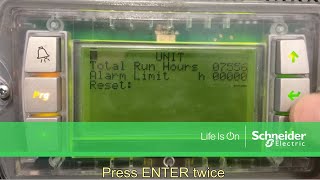 Resetting System Run Hours on Uniflair LE Chilled Water  Schneider Electric Support [upl. by Ailam]