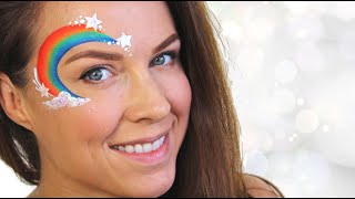 Rainbow Face Painting for Kids  Easy for beginners [upl. by Dulcea444]