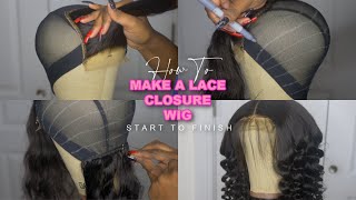 How To Make A Lace Closure Wig For BEGINNERS  VERY DETAILED  Ishowbeauty [upl. by Mumford669]