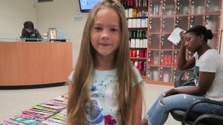 SAVANNAHS FIRST HAIR CUT AND WIGS FOR KIDS DONATION  DONATING HAIR  LONG HAIR DONATION [upl. by Afrikah]