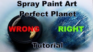 BEGINNERS SPRAY PAINT ART TUTORIAL  HOW TO MAKE PERFECT PLANETS [upl. by Aliac]