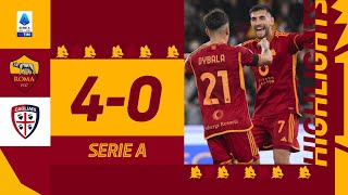 Roma 40 Cagliari  Serie A Highlights 202324 [upl. by Yracaz]