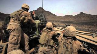 Marines attack key Afghan insurgent border hub [upl. by Dolley880]