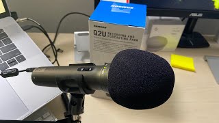 Samson Q2U USB Dynamic Microphone Test [upl. by Netta]