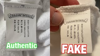 How to legit check any Chrome hearts TshirtHoodie REAL VS FAKE [upl. by Udenihc465]