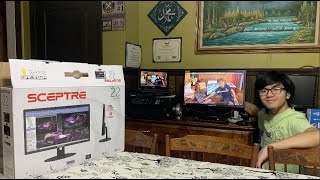 Sceptre 22quot Inch LED Monitor Ultra Thin BuiltIn Speakers 1080p 2x HDMI  Unboxing Setup amp Review [upl. by Galitea138]