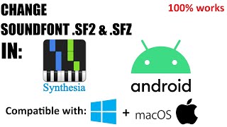 REUPLOAD How to change Soundfonts sf2 amp sfz in Synthesia Android [upl. by Aleafar]