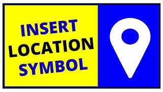 How to Insert LOCATION Symbol in Word   SOLVED [upl. by Ahsinyt]