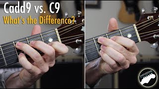 Cadd9 vs C9 Chords  Whats the Difference [upl. by Mayhs637]