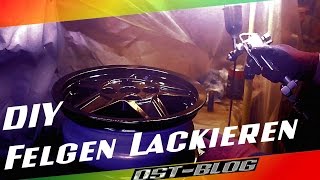 Felgen lackieren  Lackierung auf dem Felgen Schleif und Lackierrotor [upl. by Nillek723]