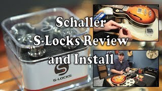 How To Install Schaller SLocks Review and Unboxing by Scott Sill on A Gibson ESLes Paul Bass [upl. by Madea]