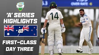 Australia A v India A  Firstclass match one  Day 3 [upl. by Orsino]