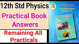 12th Std Physics Practical Book Answers Solutions Maharashtra Board Part 2nd [upl. by Airotna]