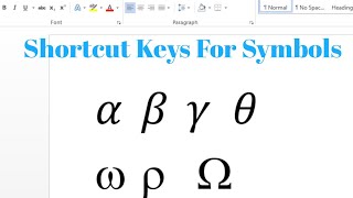 How To Insert Symbols With The Help Of Shortcut Keys  Write Mathematical Symbols using Shortcut Key [upl. by Anma]