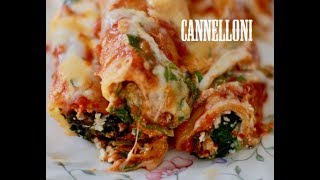 EASIEST SPINACH CANNELLONI  SIMPLE CANNELLONI WITH SPINACH AND RICOTTA [upl. by Malkah856]