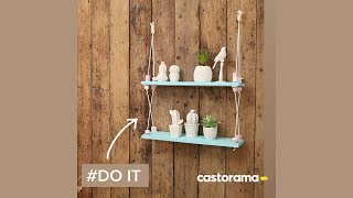 DIY  fabriquer une étagère suspendue en bois  Castorama [upl. by Anyela]