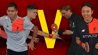 Coutinho amp Firmino Vs Klopp amp Liu  Year of the Rooster Table Tennis Challenge [upl. by Octavia]