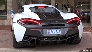 McLaren 570S Exhaust Sound  Start Up Revs amp Accelerations in Monaco [upl. by Leahcimsemaj57]