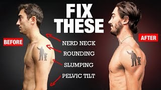 How to Fix Your Posture in 4 Moves PERMANENTLY [upl. by Eenalem]