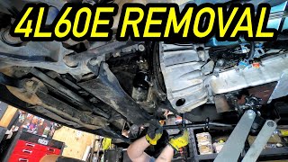 4L60E TRANSMISSION REMOVAL  EASY [upl. by Mirabel587]