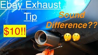 Installing an exhaust tip  SOUND TEST [upl. by Roanne418]