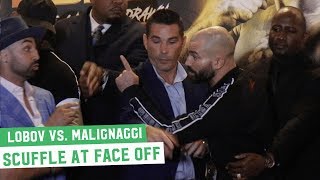 Artem Lobov vs Paulie Malignaggi Face Off Malignaggi Spits at Lobov [upl. by Rama597]