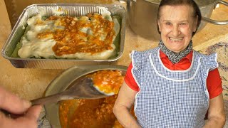 Pasta Grannies enjoy Ernestinas spinach and meat cannelloni [upl. by Randi]