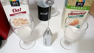 Oat Milk vs Almond Milk part 2 Frothing Test [upl. by Ayanal]