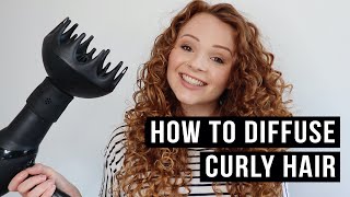 HOW TO DIFFUSE CURLY HAIR  MY DIFFUSING ROUTINE [upl. by Nwahsem]