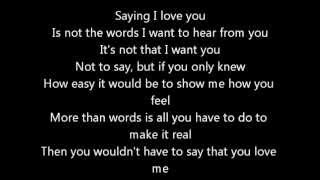 More Than Words Extreme Lyrics [upl. by Mauricio]