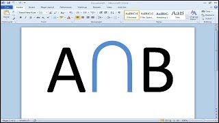 How to type intersection symbol in Word [upl. by Kcirdneh]