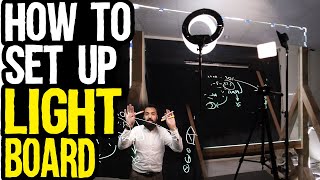 How to Set up a Light Board  How I made Videos  Learn how to make Videos BUSINESS IDEA [upl. by Fraase]