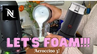 How To Foam Milk With Aeroccino 3 Make Coffee With Foam Tips amp Tricks  Easy Foamed Latte Recipe [upl. by Ilowell]