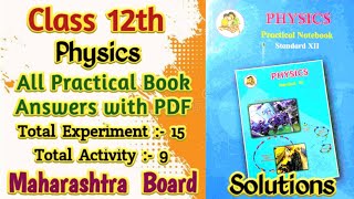 Class 12th Physics All Practical Book Answers  Maharashtra Board [upl. by Parsifal]