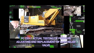 komatsu pc 2207 actual pressure testing of hydraulic systemwatch and see [upl. by Jody]