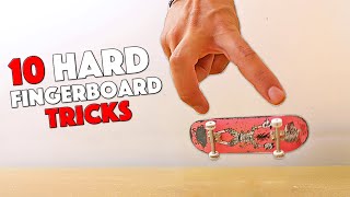 10 HARD FINGERBOARD TRICKS [upl. by Rudy]